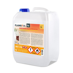 FLAMBIOL® Bioethanol 96,6 % Premium – 96 × 5 L Kanister – Für Ethanolkamine und Ethanol-Brenner