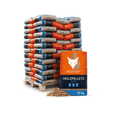 Heizfuxx Holzpellets Blue – 975 kg Palette (65 x 15 kg) – Hochwertige Holzpellets für Pelletöfen, ENplus A1