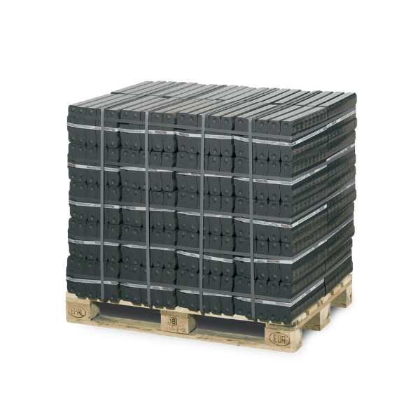 Rekord Braunkohlebriketts – 1000 kg Palette (40 × 25 kg Gebinde) – Lang brennende Ofen- und Kaminbriketts